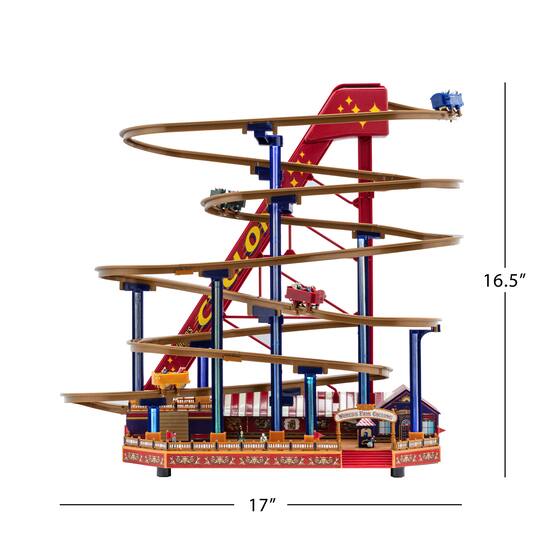 90th Anniversary Collection 16.5" Animated & Musical LED World's Fair Roller Coaster Accent